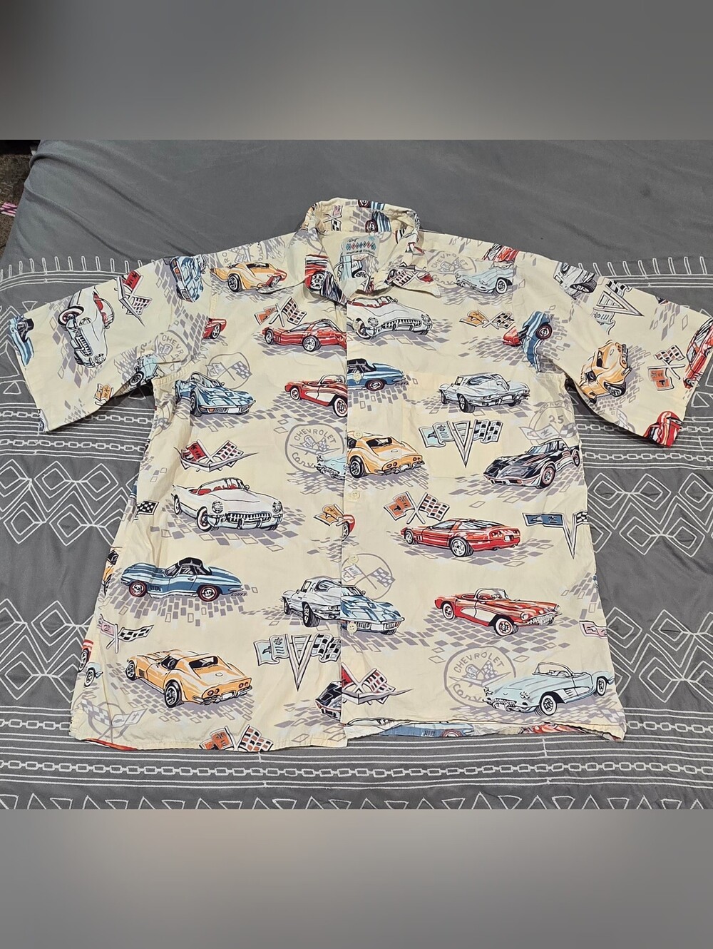 Vintage Reyn Spooner American Classic Chevrolet Corvette Shirt Size Medium